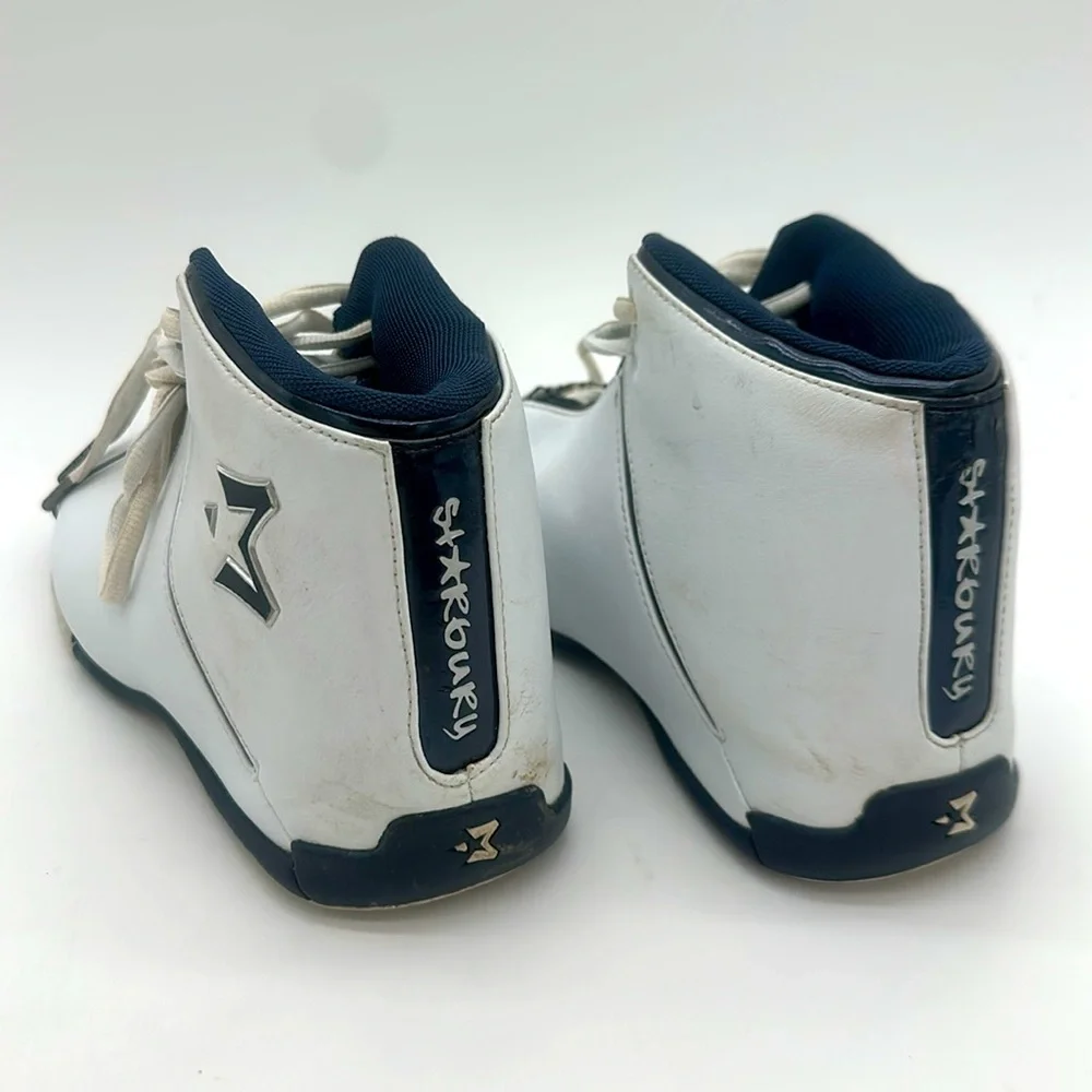 STARBURY Stephon Marbury White Blue Basketball Leather Shoe 20260 Youth Size 5.5